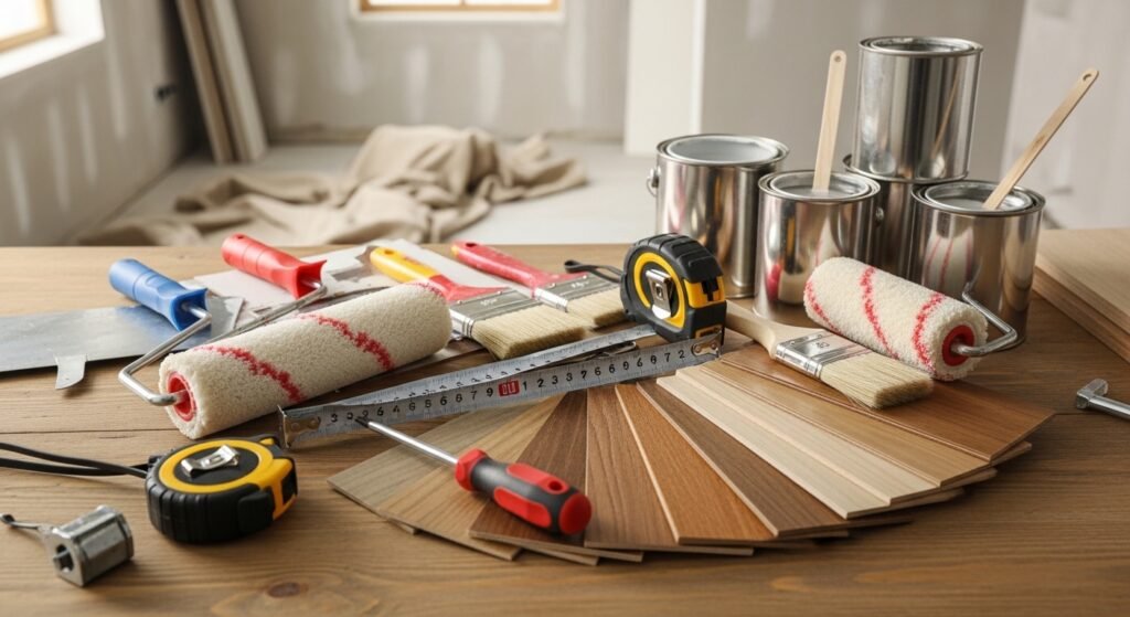 home renovation tools and materials for house remodeling